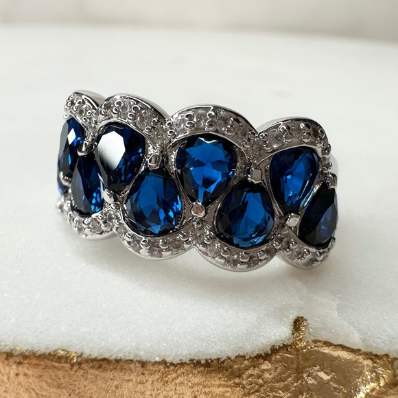 Bomb Party September Drops Of Perfection Sapphire Ring RBP8135 Size 9 NWT - Picture 1 of 6